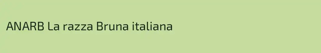 ANARB La razza Bruna italiana